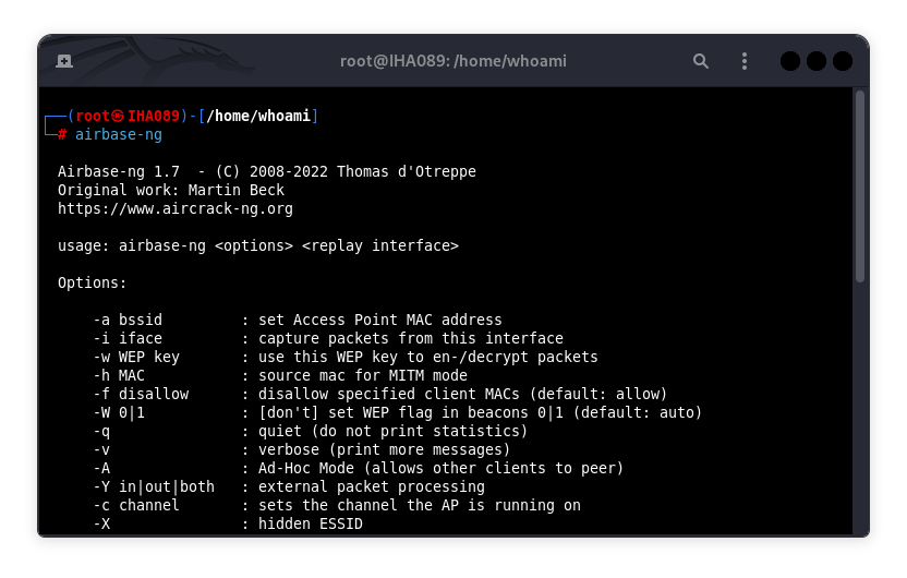 create fake ap using airebase-ng
Kali Linux Wireless Attack Tools